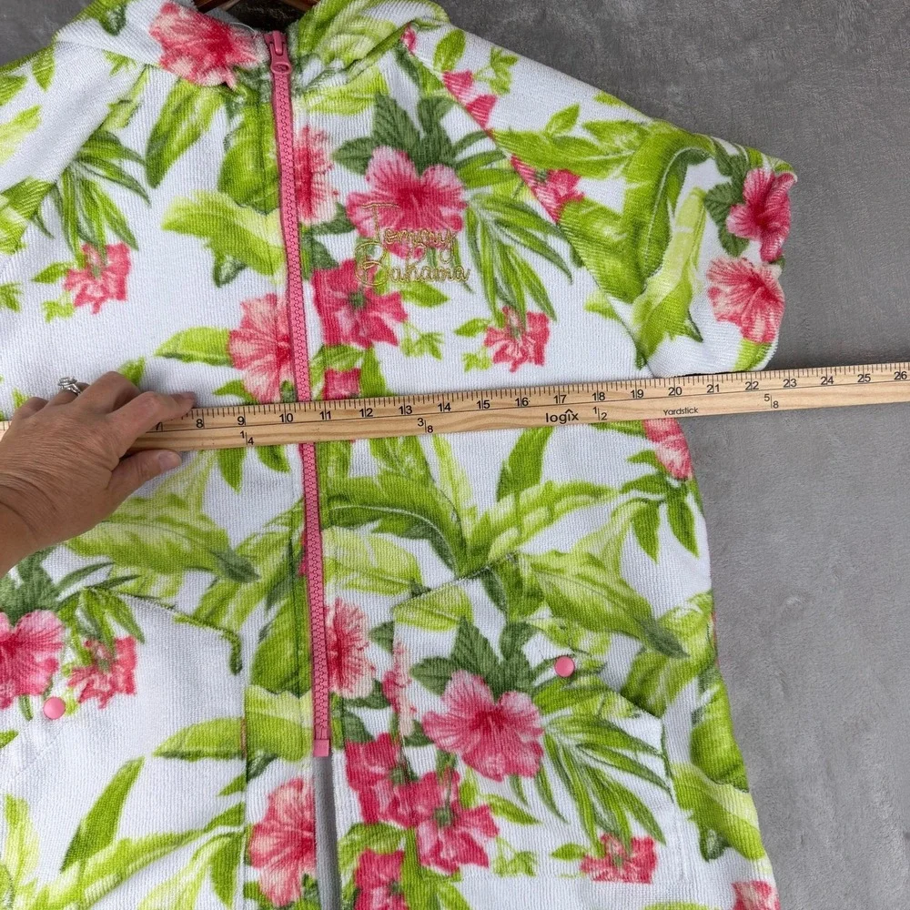 Swim Coverup Tommy Bahama Girls Tropical Floral Terry Cloth Hooded L/XL 7-12